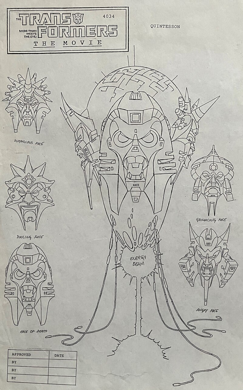 TransFormers The Movie 1986 Concept Drawings Show Unicron's Brain, More